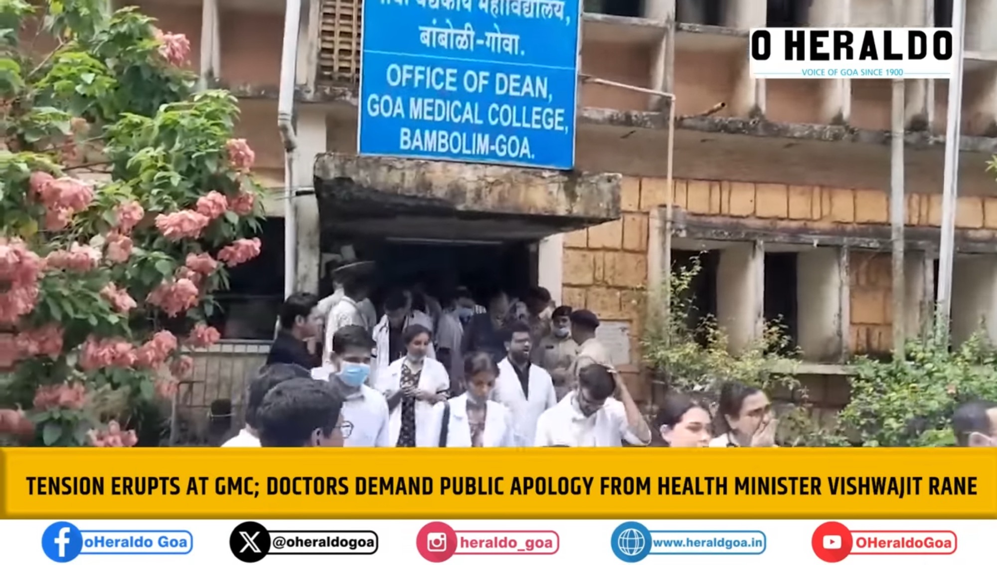🚨 Goa: Doctors Warn of Strike if Health Minister Fails to Issue Public Apology 🚨