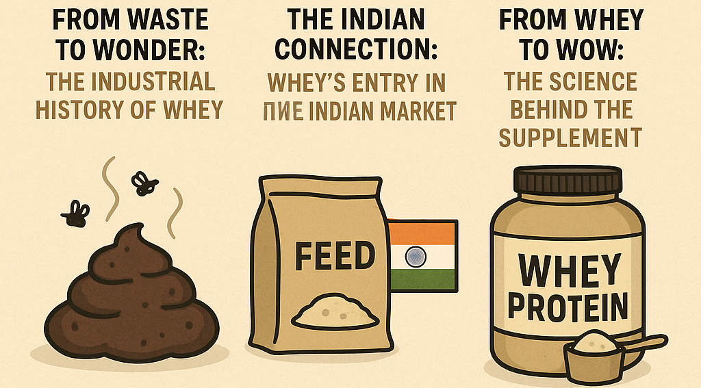 🥛 The Hidden Origins of Whey Protein: From Animal Manure to Fitness Fuel